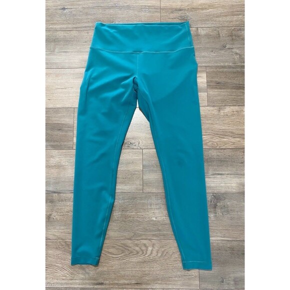 lululemon athletica Pants - Lululemon Wunder Train Leggings HR 27'' Pants Everlux Women Sz 12 Teal LW5DJ0S
